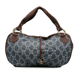 Céline Macadam Denim Bittersweet Handbag Blue
