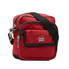 Burberry-Canvas Crossbody Bag-Red