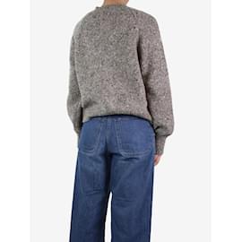 Autre Marque-Grau gesprenkelter Pullover mit Schulterknöpfen – Größe UK 10-Grau