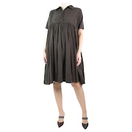 Autre Marque-Braunes und schwarzes Gingham-Kleid – Größe UK 10-Braun