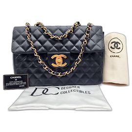 Borsa a tracolla a tracolla Chanel Classic Maxi XL Nero