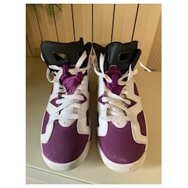 Nike-Jordan 6 Retro Grape-Blanc,Violet