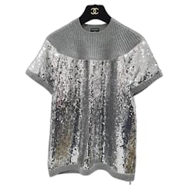 Chanel-Chanel Sequin Cashmere Sweater Top-Multiple colors