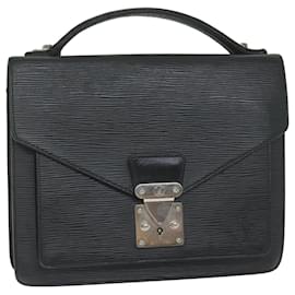 Louis Vuitton-Louis Vuitton Epi Monceau 28 Hand Bag Black M52122 LV Auth 60660-Black