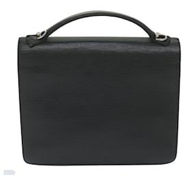 Louis Vuitton-Louis Vuitton Epi Monceau 28 Bolsa de mão preta M52122 Autenticação de LV 60660-Preto