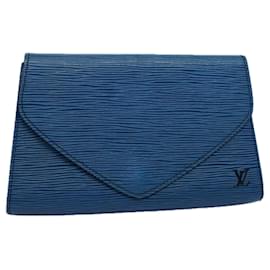 Louis Vuitton-LOUIS VUITTON Pochette Epi Art Déco Bleu M52635 LV Auth e4347-Bleu