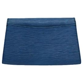 Louis Vuitton-LOUIS VUITTON Epi Art Deco Clutch Bag Blau M.52635 LV Auth th4347-Blau