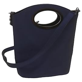 Gucci-GUCCI Shoulder Bag Nylon Navy 007 1095 Auth bs10425-Navy blue