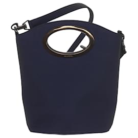 Gucci-GUCCI Bolso De Hombro Nylon Azul Marino 007 1095 base de autenticación10425-Azul marino