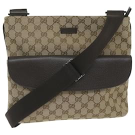 Gucci-Bolsa de ombro de lona GUCCI GG bege 256100 Auth ki3818-Bege