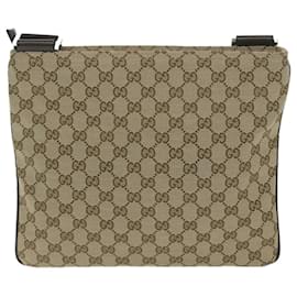 Gucci-GUCCI GG Canvas Umhängetasche Beige 256100 Auth ki3818-Beige