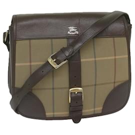 Autre Marque-Burberrys Nova Check Shoulder Bag Canvas Brown Auth th4326-Brown