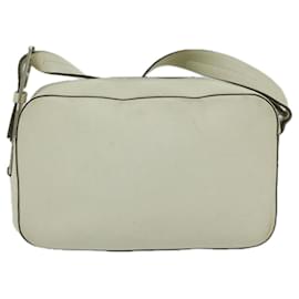 Prada-PRADA Shoulder Bag Leather White Auth ar10968b-White