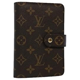 Louis Vuitton-Carteira LOUIS VUITTON Monograma Porto Papie Zip M61207 LV Auth am5270-Monograma