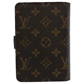 Louis Vuitton-Carteira LOUIS VUITTON Monograma Porto Papie Zip M61207 LV Auth am5270-Monograma