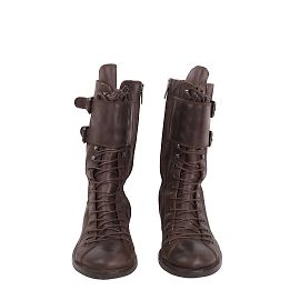 Pinko Botas de couro com cadarço Marrom