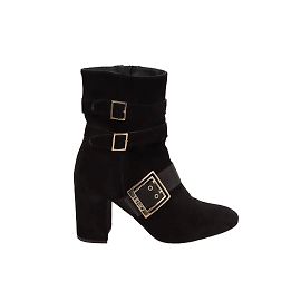 Liu.Jo Botas de camurça com fivela Preto