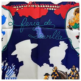 Hermès-HERMES CARRE 90-Blu navy