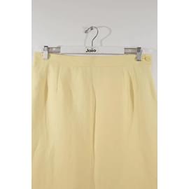 Saint Laurent-Jupe en coton-Jaune