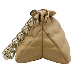 Chloé-Petit sac porté épaule Juana en cuir beige Chloé-Beige