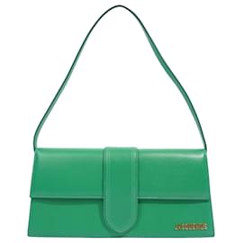 Jacquemus-Jacquemus Le Bambino Long Green Leather-Green
