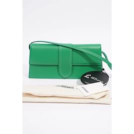 Jacquemus-Jacquemus Le Bambino Long Green Leather-Green