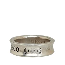 Tiffany & Co-Silver Tiffany 1837 Band Ring-Silvery