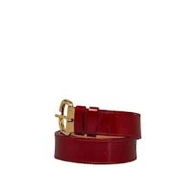 Louis Vuitton-Red Louis Vuitton Monogram Vernis Belt-Red