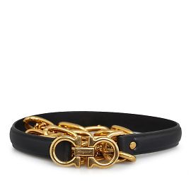 Salvatore Ferragamo Cinturón de cadena Ferragamo negro IT 38 Negro
