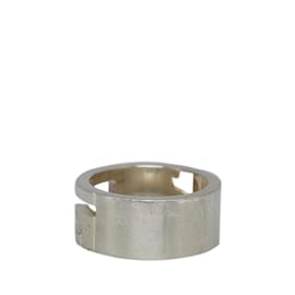 Gucci-Silbernes Gucci-G-Logo-Band mit Cutout-Silber