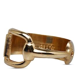 Gucci-Anel de lenço dourado Gucci Horsebit-Dourado