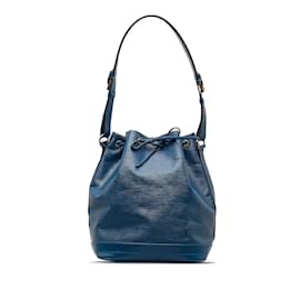 Louis Vuitton-Blue Louis Vuitton Epi Noe GM Bucket Bag-Blue