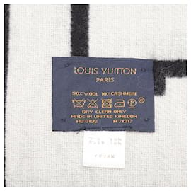 Louis Vuitton-Écharpe en laine noire Louis Vuitton Cardiff Echarpes-Noir