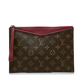 Louis Vuitton-Brown Louis Vuitton Monogram Pochette Pallas Clutch Bag-Brown
