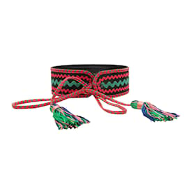 Yves Saint Laurent-Vintage noir et multicolore Yves Saint Laurent 1976 Ceinture de collection russe-Noir