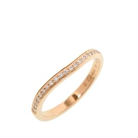 Cartier-Gold Cartier Ballerina Curve Ring in Rose Gold and Diamonds-Golden