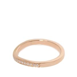 Cartier-Gold Cartier Ballerina Curve Ring in Rose Gold and Diamonds-Golden