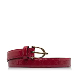Gucci-Red Gucci Patent Guccissima Belt IT 36-Red