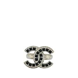 Chanel-Silver Chanel CC Ring-Silvery