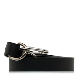 Fendi-Cinturón de piel Fendi negro TI 36-Negro
