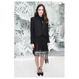Chanel-9Veste en tweed Lesage noire à boutons K$ CC-Noir