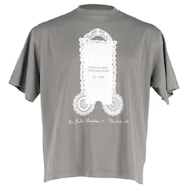 Acne-Acne Studios Edlund Handkerchief T-Shirt in Grey Cotton-Grey