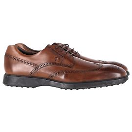 Brogues com cordões Tod's em couro marrom Marrom