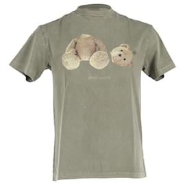 Palm Angels-Palm Angels Teddy Bear T-shirt in Green Cotton-Green