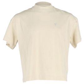 Camiseta AMI Paris de cuello alto en algodón color crema Blanco Crudo
