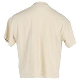 Ami Paris-Camiseta AMI Paris com gola alta em algodão creme-Branco,Cru