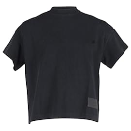 Ami Paris-AMI Paris High Neck T-Shirt in Black Cotton-Black