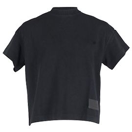 Camiseta AMI Paris com gola alta em algodão preto Preto