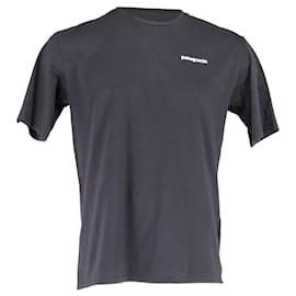 Autre Marque-T-shirt Patagonia Logo à manches courtes en coton noir-Noir