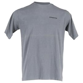 Autre Marque-T-shirt à manches courtes avec logo Patagonia en coton gris-Gris